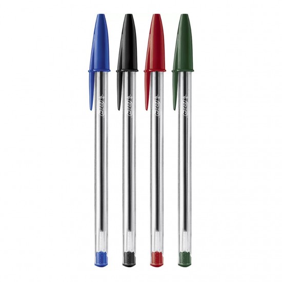 Caneta BIC com 4 unid. 1 Azul/1 Preta/1 Verde