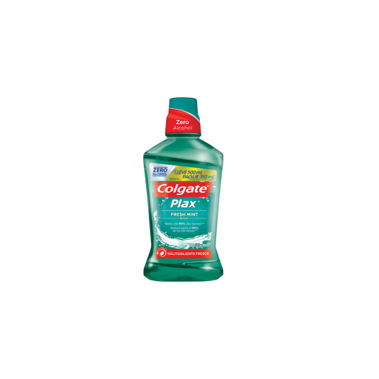 Enxaguante Bucal Colgate Plax Fresh Mint 500mL LEVE 500mL PAGUE 350mL 