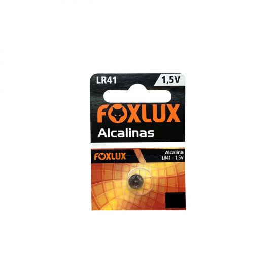 Bateria Alcalina LR41 Foxlux 1,5V com 1 unid.
