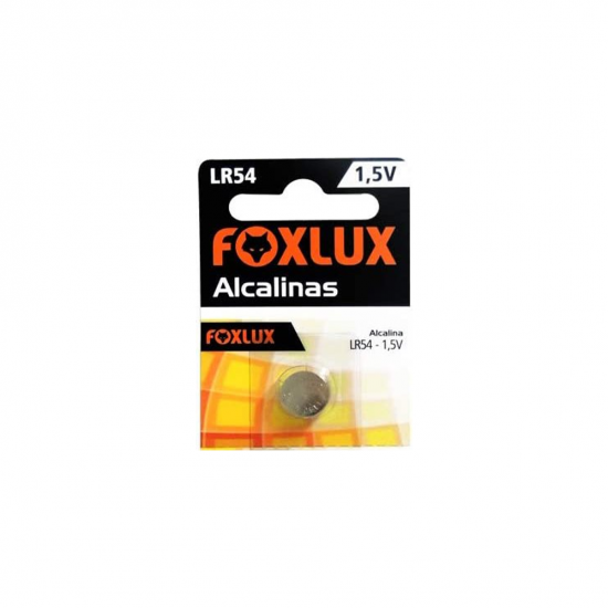 Bateria Alcalina LR54 Foxlux 1,5V com 1 unid.