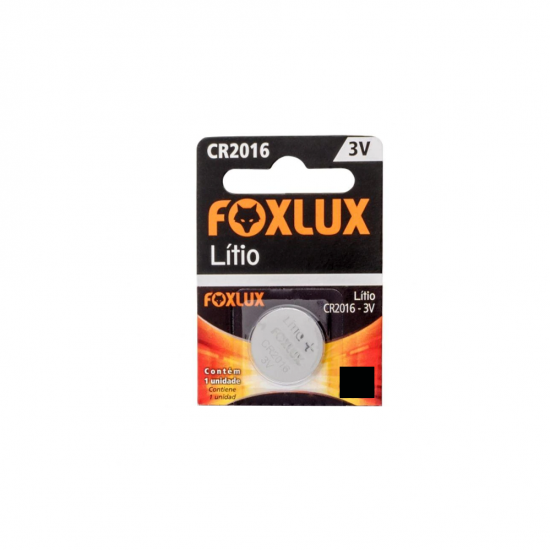 Bateria de Lítio CR2016 Foxlux 3V com 1 unid.