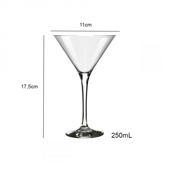 Taça de Vidro Martini 250mL Nadir Windson