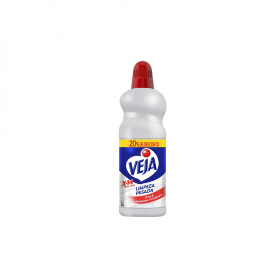 Limpador Desinfetante Veja X-14 Limpeza Pesada 2 em 1 com Cloro 1L 20% DESCONTO