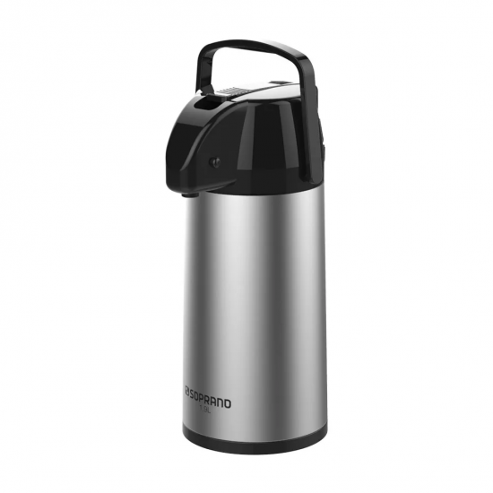 Garrafa Térmica de Pressão 1,9L Soprano Exclusiva Inox