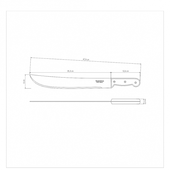 Facão para Mato 14" Tramontina com Cabo de Plástico
