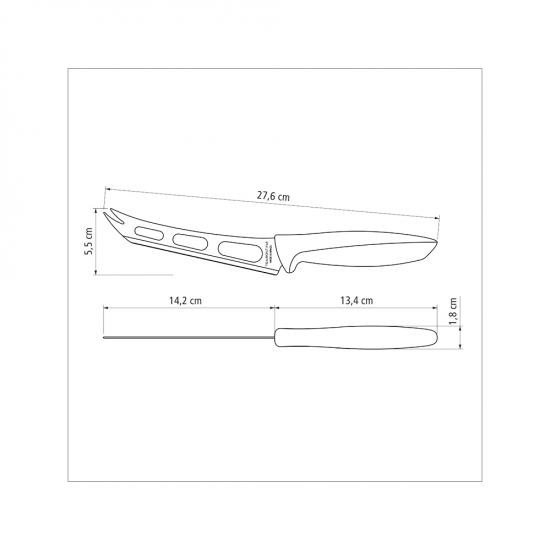 Faca para Queijo de Inox 6" Tramontina Plenus Preto