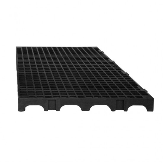 Estrado Plástico Modular Leve 25x50x2,5cm Portal Preto